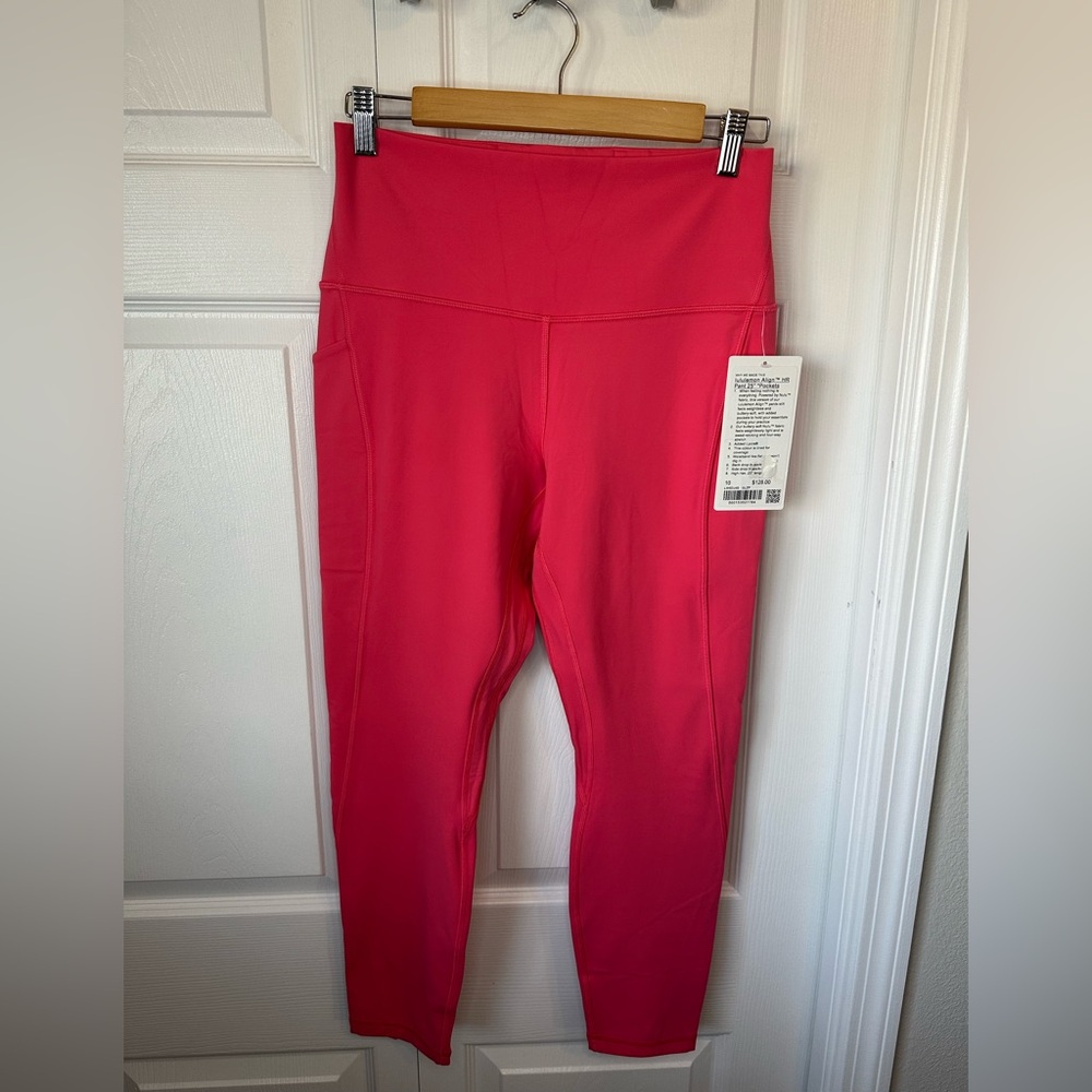 NWT Lululemon Align High-Rise Pant with Pockets 25" Glaze Pink Sz.10 - Picture 6 of 8